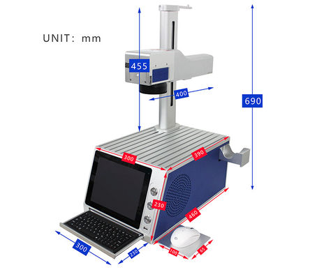 Stainless Steel 60W JPT Laser Marking Machine CE Certification