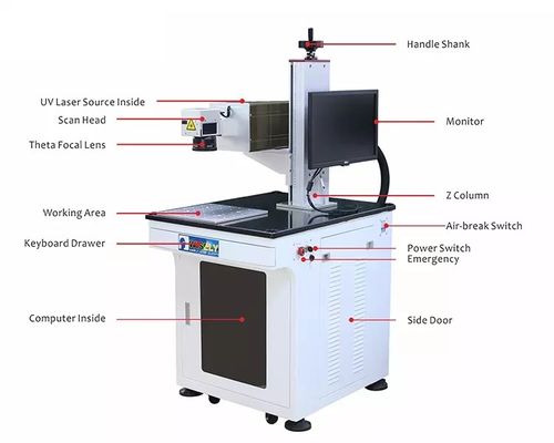 Metal 80KHZ 3D Laser Engraving Machine , BCX 50 Watt Fiber Laser Engraver