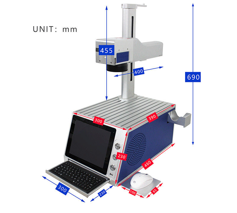 Stainless Steel 60W JPT Laser Marking Machine CE Certification
