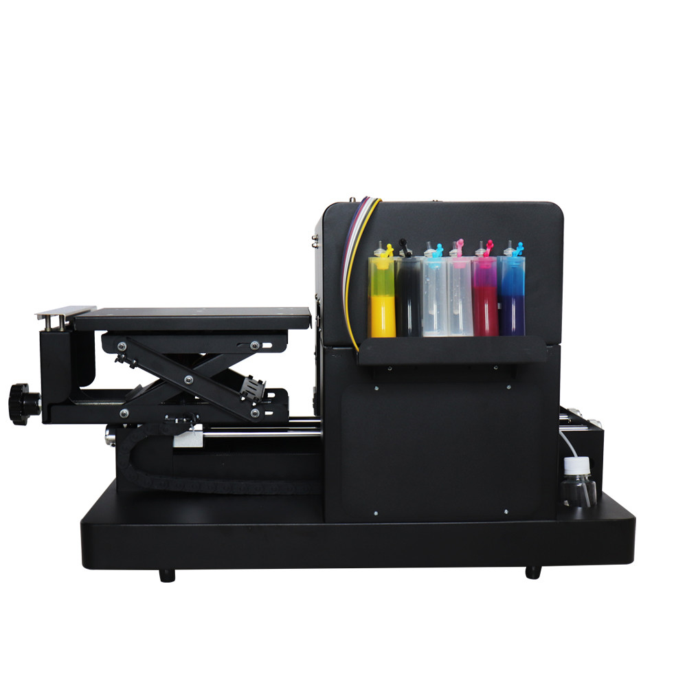 Color multifunctional flat panel UV printer A4 automatic DTG printing mobile phone case
